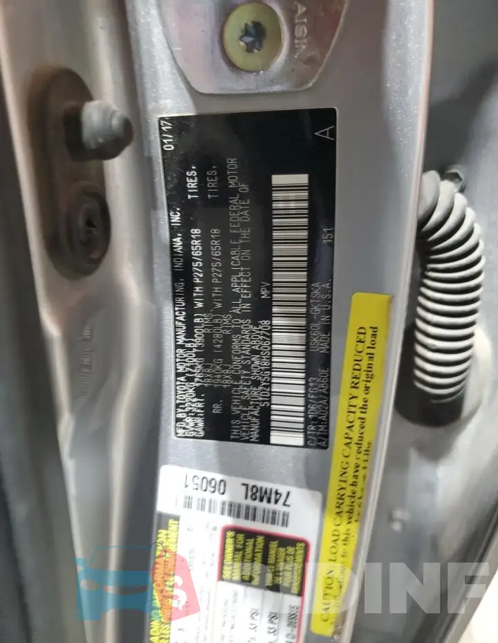 5TDZY5G18HS067708 Photo# 13