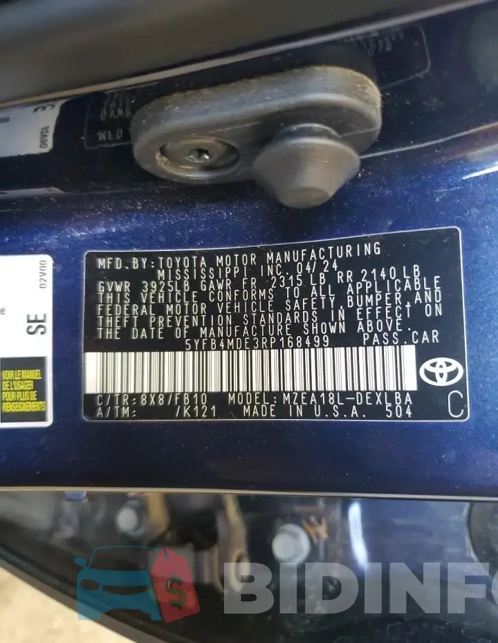 5YFB4MDE3RP168499 Photo# 12