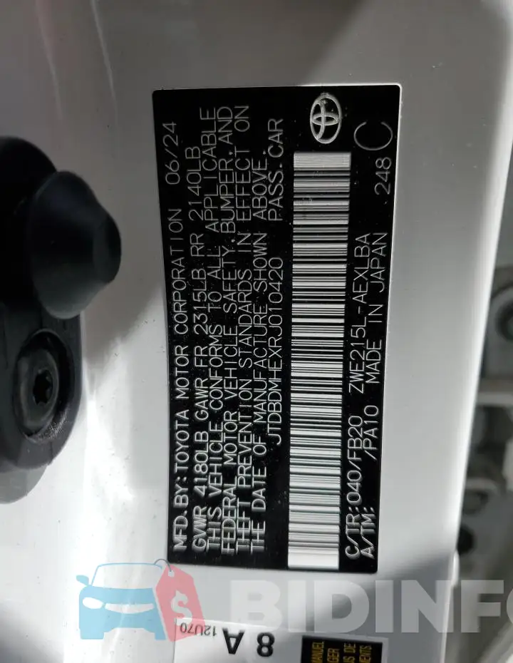 JTDBDMHEXRJ010420 Photo# 12