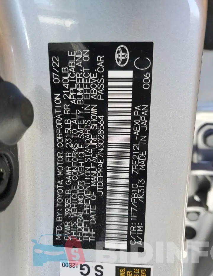 JTDEPMAE7N3028564 Photo# 13