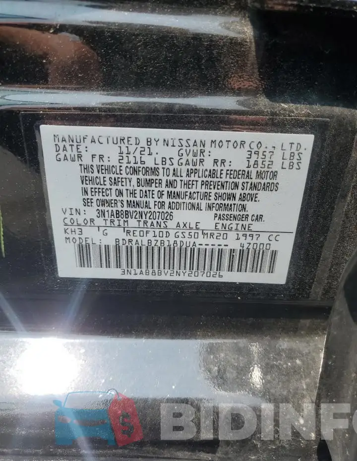 3N1AB8BV2NY207026 Photo# 12