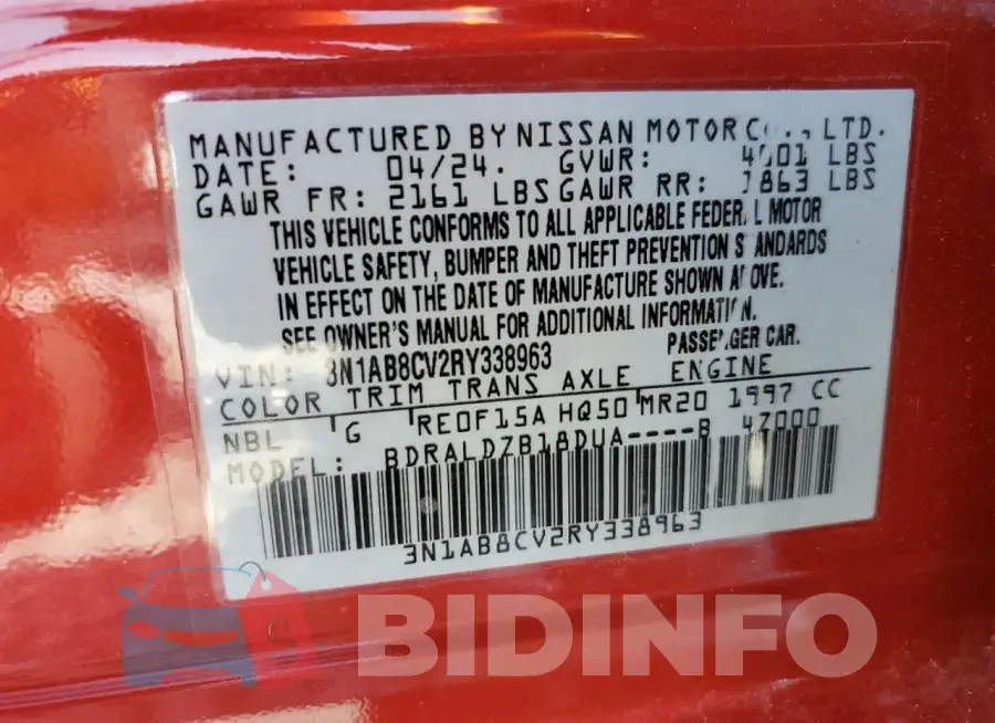 3N1AB8CV2RY338963 Photo# 12