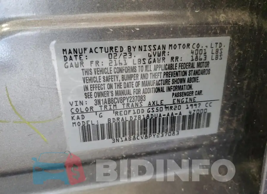 3N1AB8CV8PY237083 Photo# 12