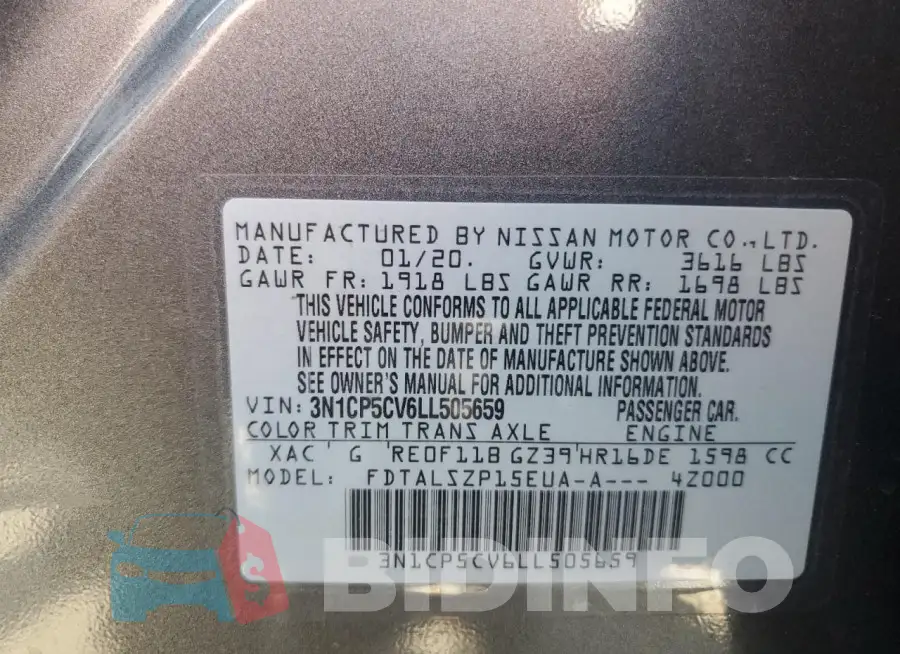 3N1CP5CV6LL505659 Photo# 13