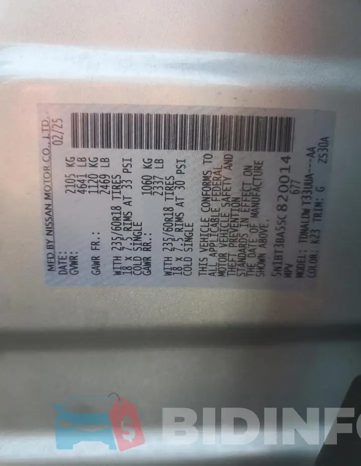 5N1BT3BA5SC820014 Photo# 14