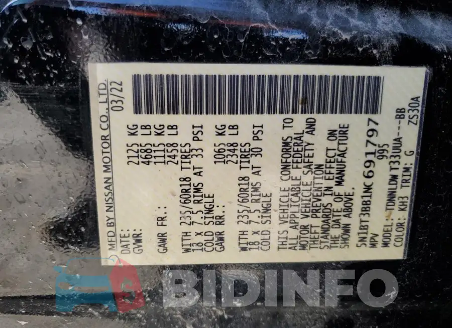 5N1BT3BB1NC691797 Photo# 13