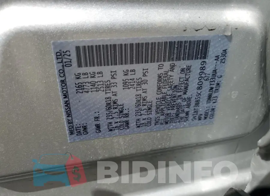5N1BT3BB5SC809989 Photo# 13