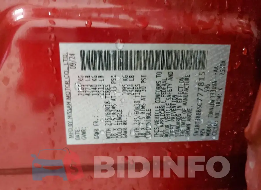 5N1BT3BB8SC777815 Photo# 14