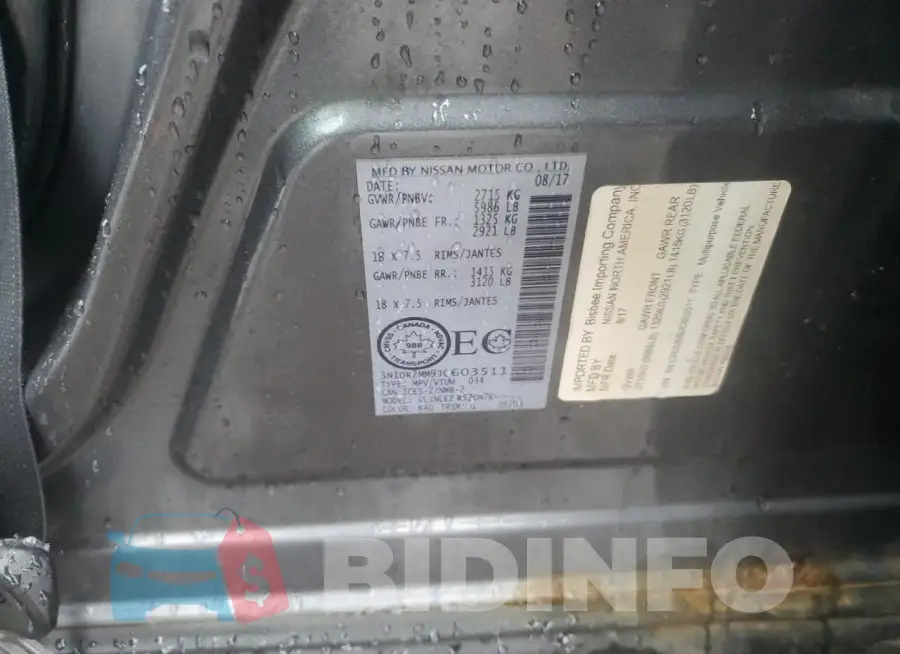 5N1DR2MM9JC603511 Photo# 12