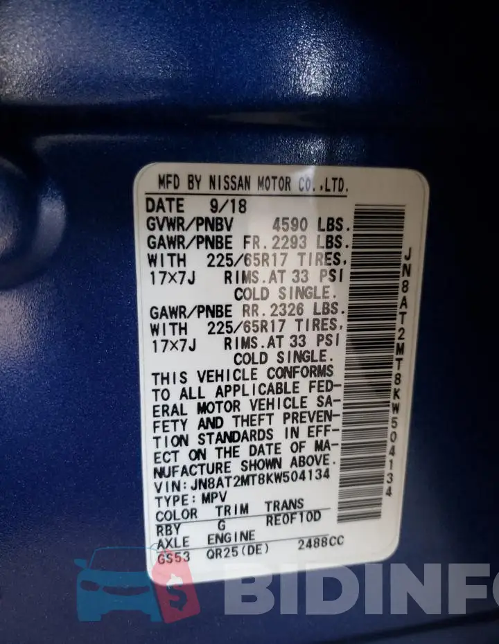 JN8AT2MT8KW504134 Photo# 12