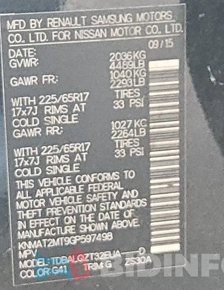 KNMAT2MT9GP597498 Photo# 13