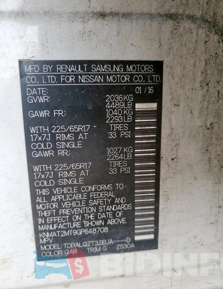 KNMAT2MT9GP648708 Photo# 13