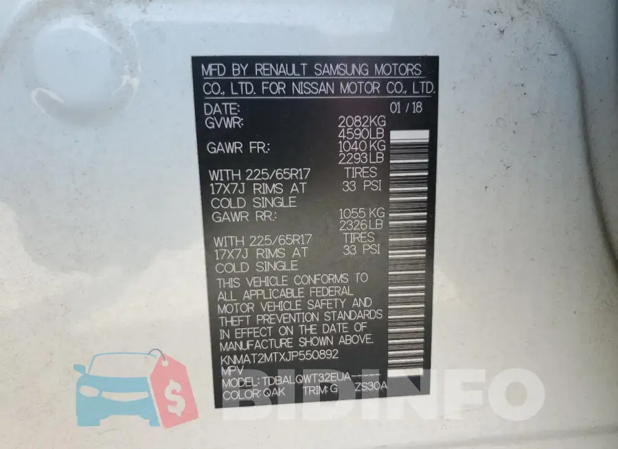 KNMAT2MTXJP550892 Photo# 13