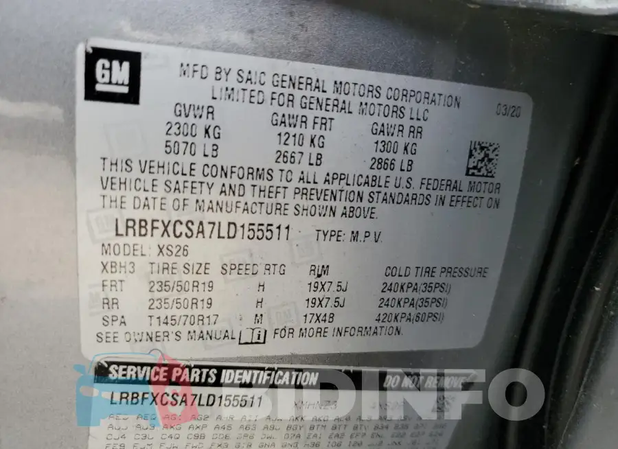 LRBFXCSA7LD155511 Photo# 13