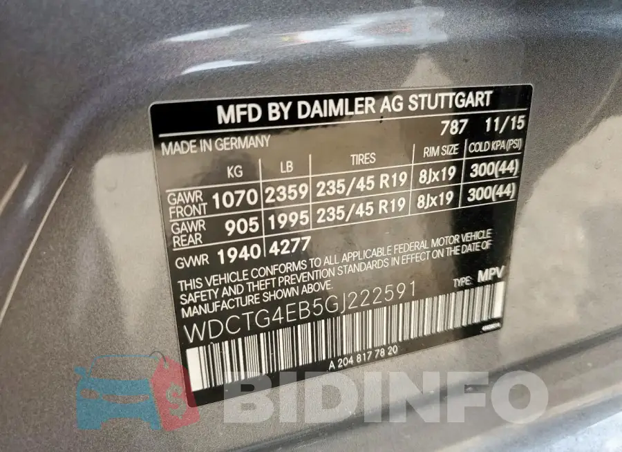 WDCTG4EB5GJ222591 Photo# 12