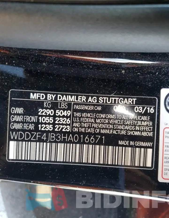 WDDZF4JB3HA016671 Photo# 12