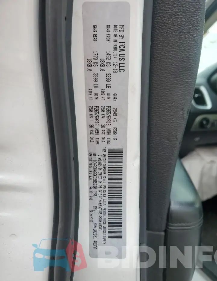 1C4RDHAG6KC585030 Photo# 13