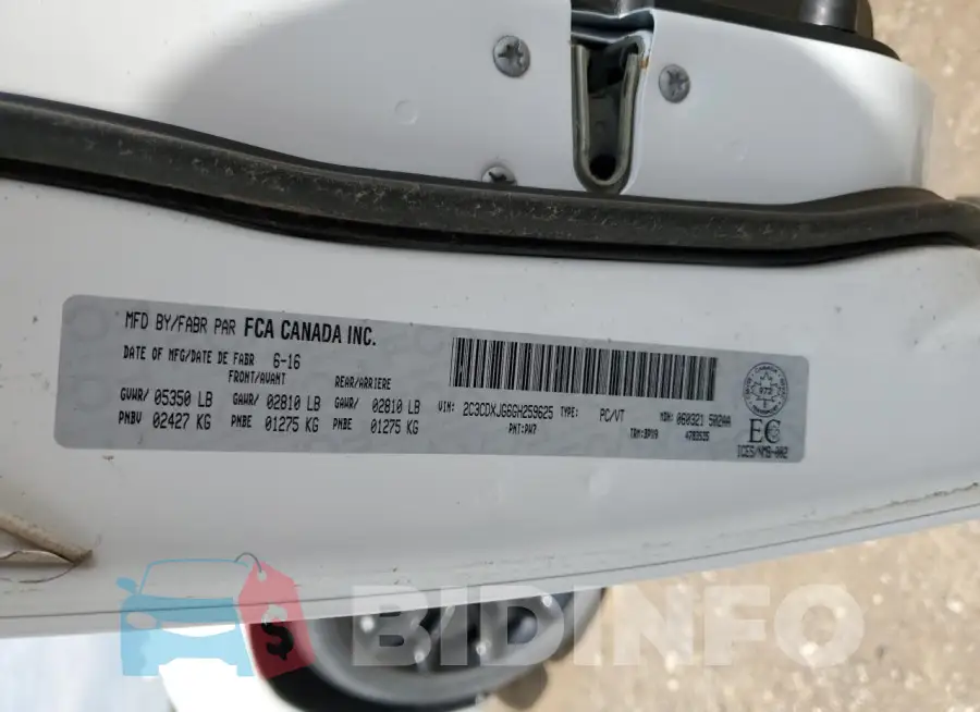 2C3CDXJG6GH259625 Photo# 12