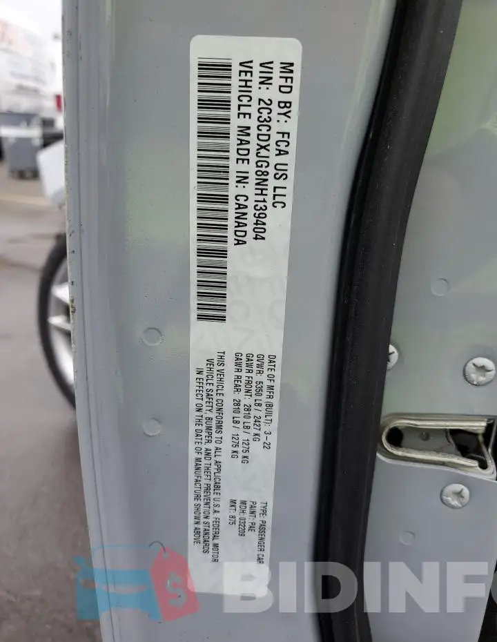 2C3CDXJG8NH139404 Photo# 13