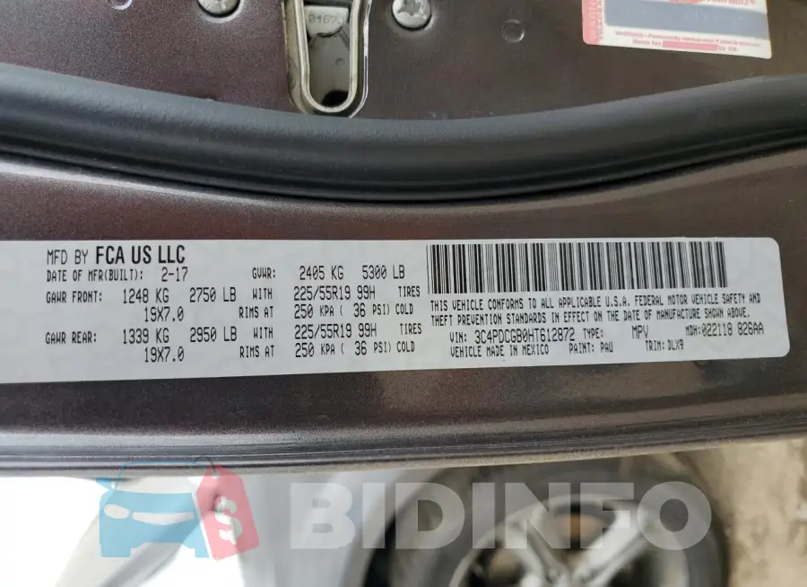 3C4PDCGB0HT612872 Photo# 14