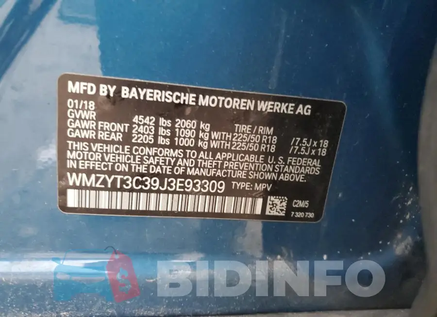 WMZYT3C39J3E93309 Photo# 13