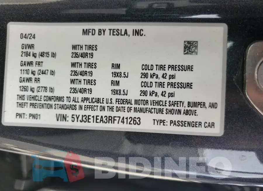 5YJ3E1EA3RF741263 Photo# 12