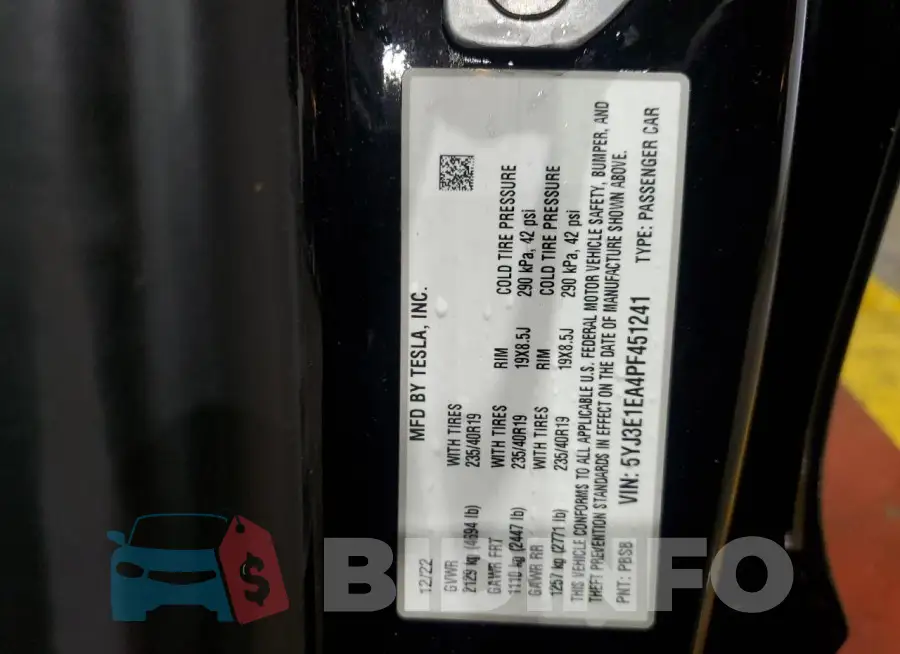 5YJ3E1EA4PF451241 Photo# 12
