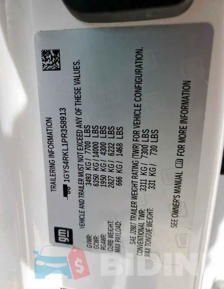 1GYS4RKL1PR358913 Photo# 13
