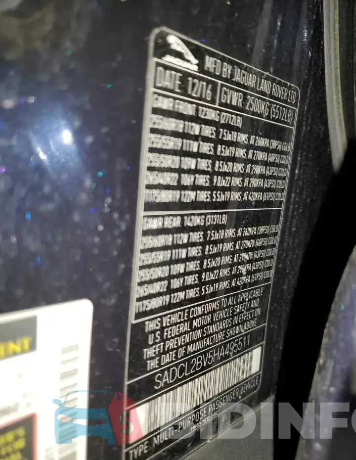 SADCL2BV5HA495511 Photo# 13