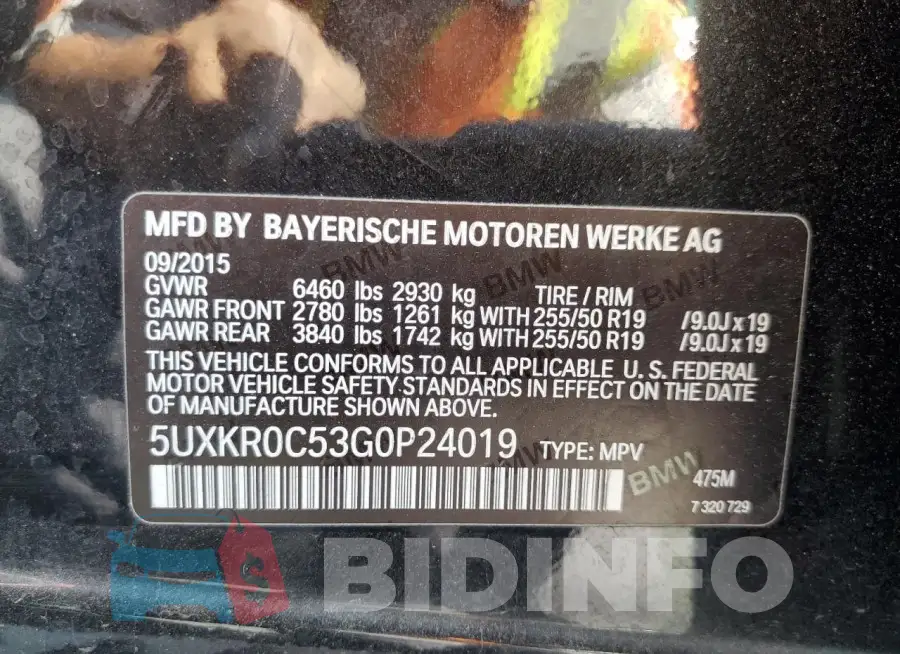 5UXKR0C53G0P24019 Photo# 13