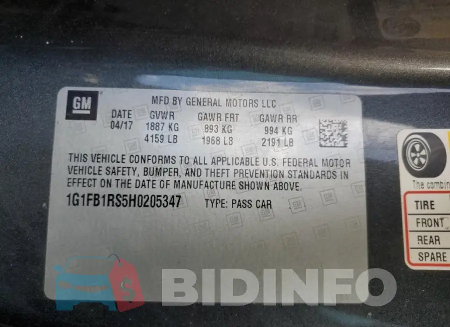 1G1FB1RS5H0205347 Photo# 12