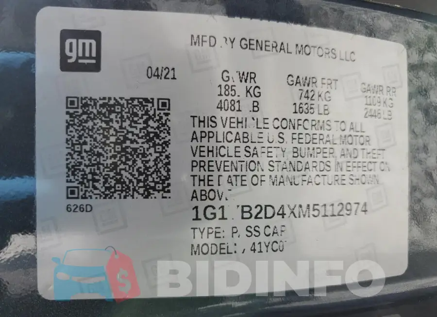 1G1YB2D4XM5112974 Photo# 13