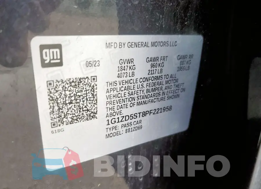 1G1ZD5ST8PF221958 Photo# 13