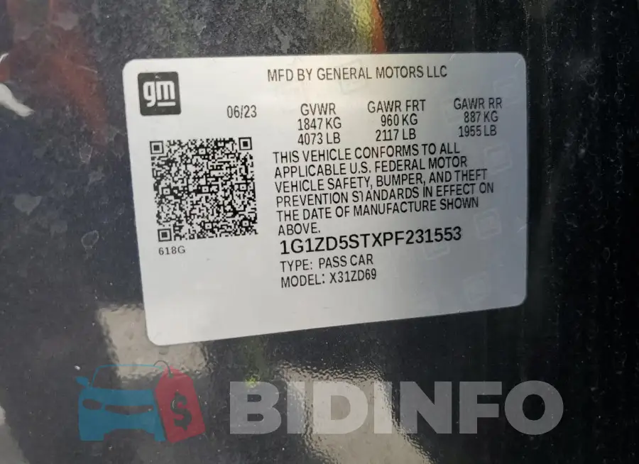 1G1ZD5STXPF231553 Photo# 13