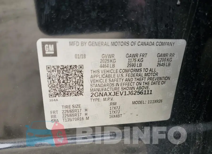 2GNAXJEV1J6256111 Photo# 13