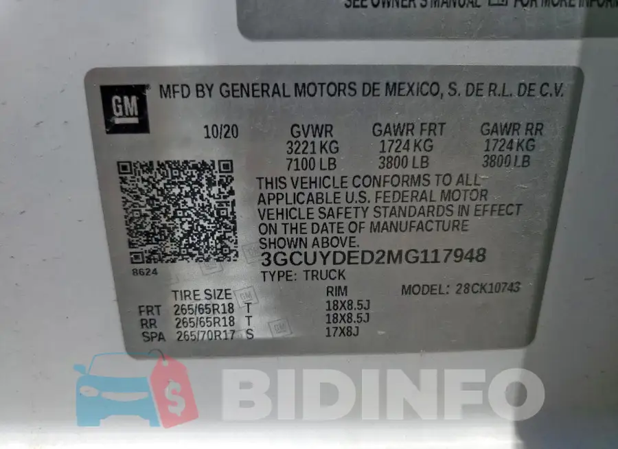 3GCUYDED2MG117948 Photo# 13