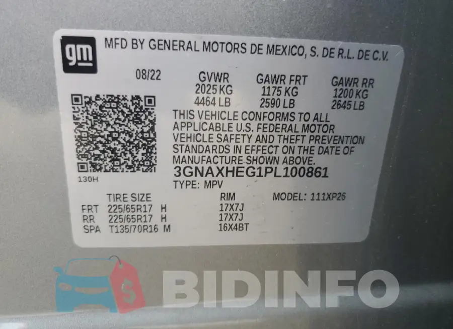 3GNAXHEG1PL100861 Photo# 14
