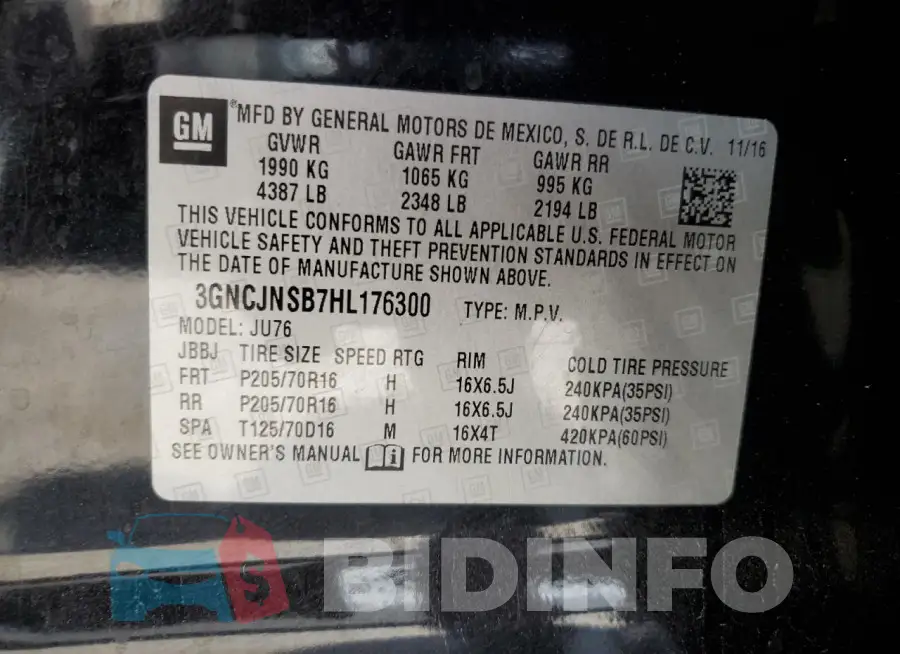 3GNCJNSB7HL176300 Photo# 12