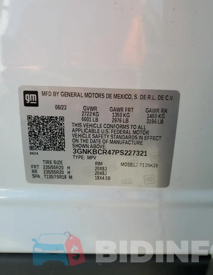 3GNKBCR47PS227321 Photo# 13