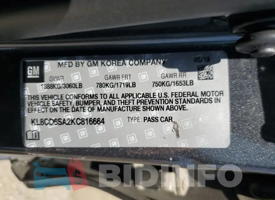 KL8CD6SA2KC816664 Photo# 12