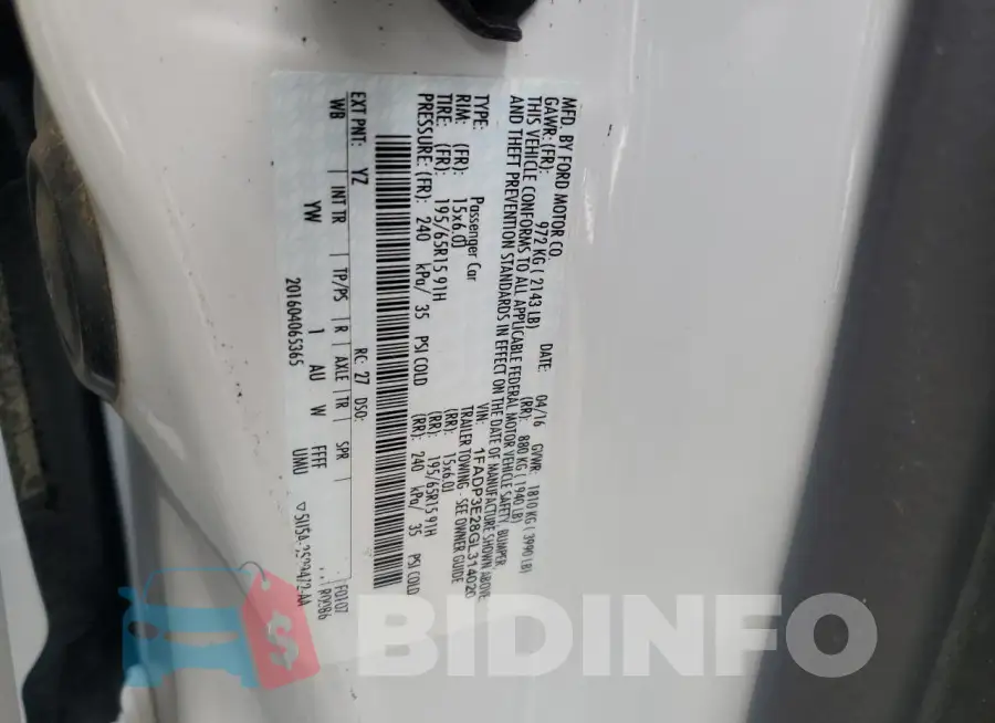 1FADP3E28GL314020 Photo# 12
