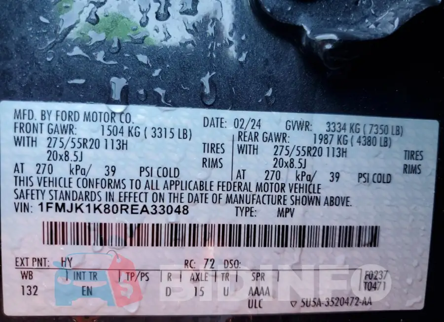 1FMJK1K80REA33048 Photo# 13