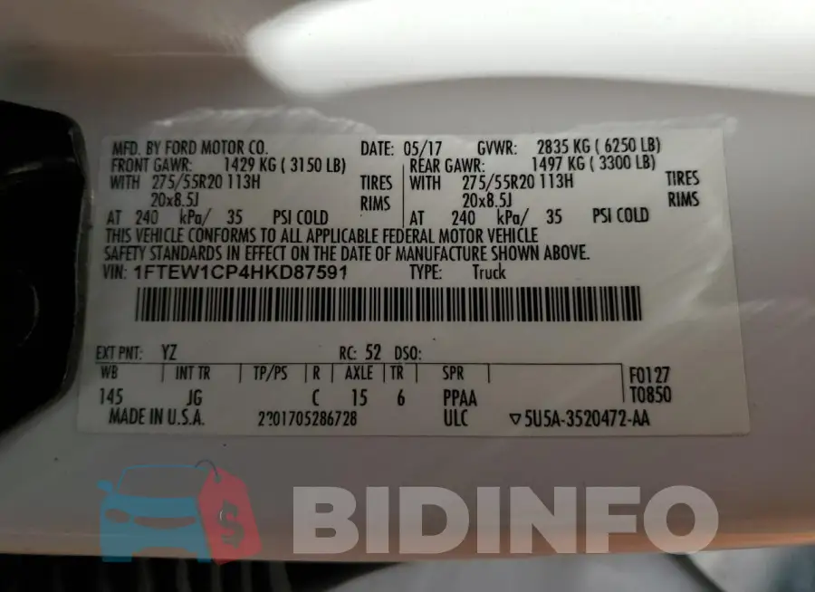1FTEW1CP4HKD87591 Photo# 12