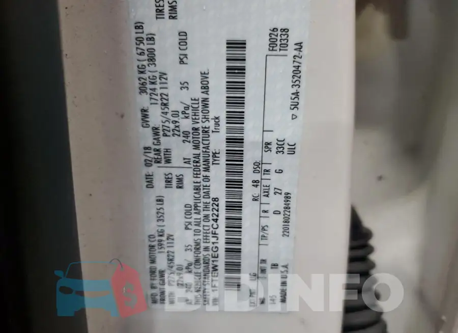 1FTEW1EG1JFC42228 Photo# 12