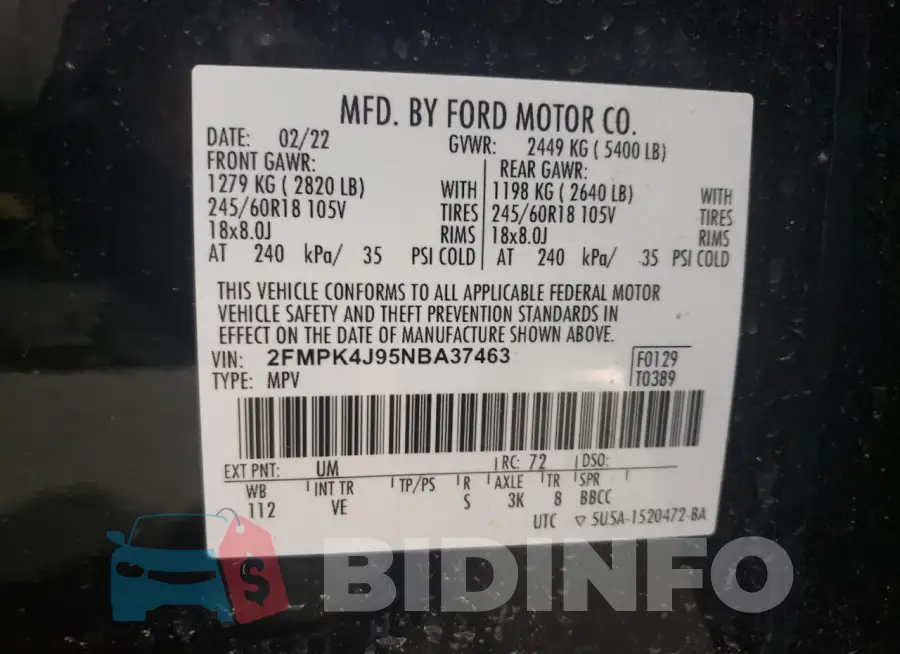 2FMPK4J95NBA37463 Photo# 14