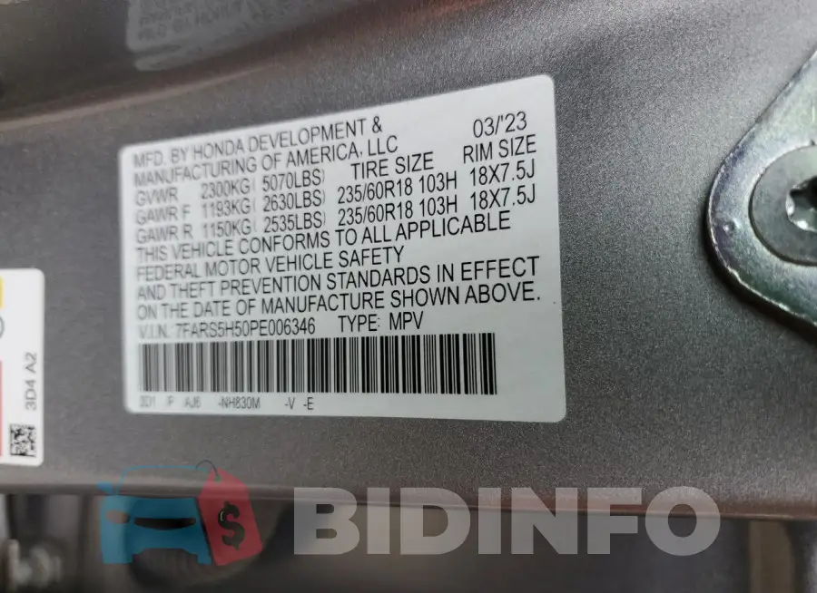 7FARS5H50PE006346 Photo# 13