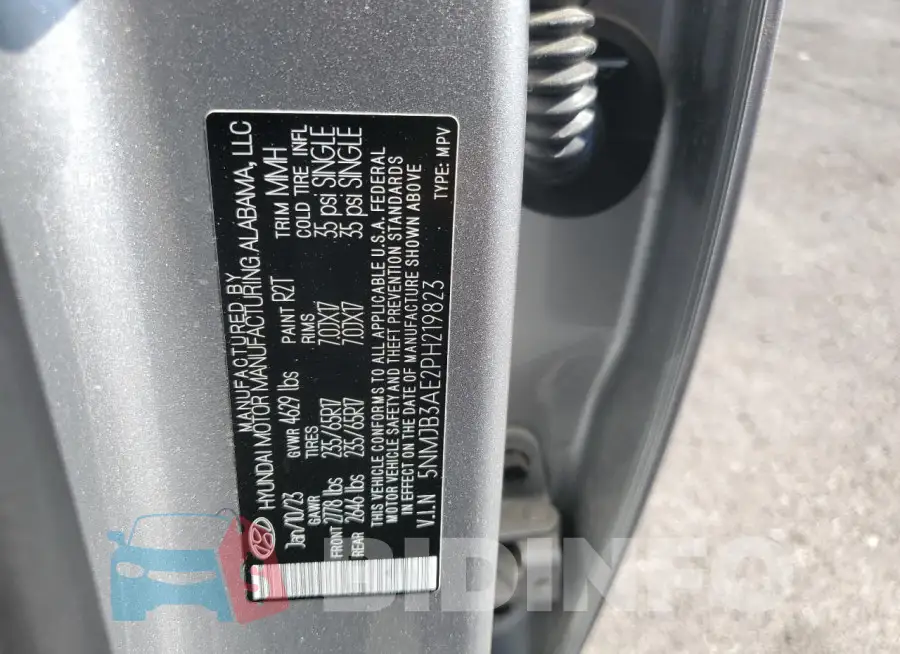 5NMJB3AE2PH219823 Photo# 13