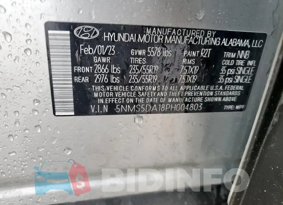 5NMS5DA18PH004803 Photo# 13