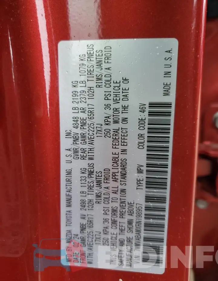 7MMVABAMXRN198957 Photo# 12