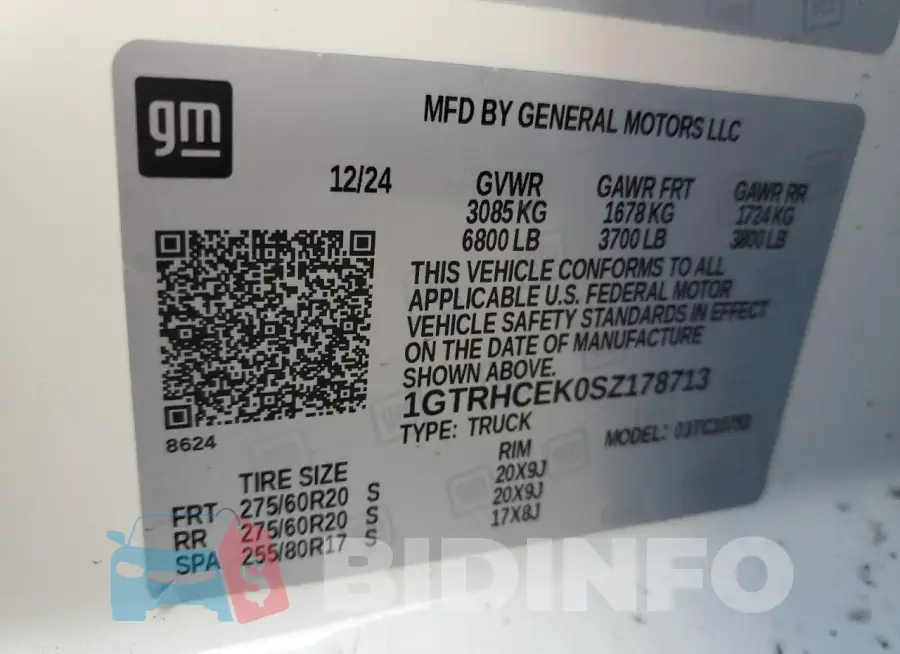 1GTRHCEK0SZ178713 Photo# 12